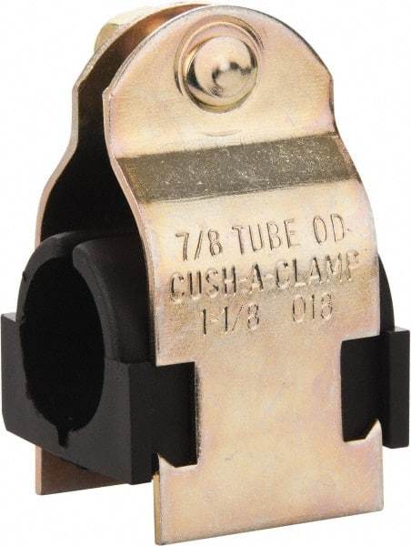 ZSI - 7/8" Pipe, Tube Clamp with Cushion - Dichromate - Exact Tool & Supply