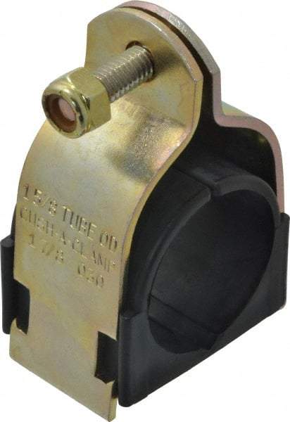 ZSI - 1-5/8" Pipe, Tube Clamp with Cushion - Dichromate - Exact Tool & Supply