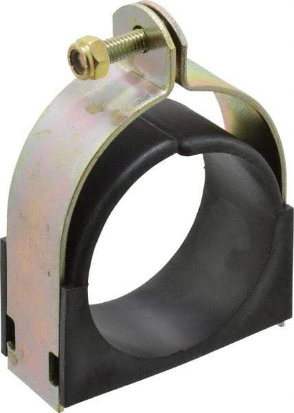 ZSI - 3-1/8" Pipe, Tube Clamp with Cushion - Dichromate - Exact Tool & Supply