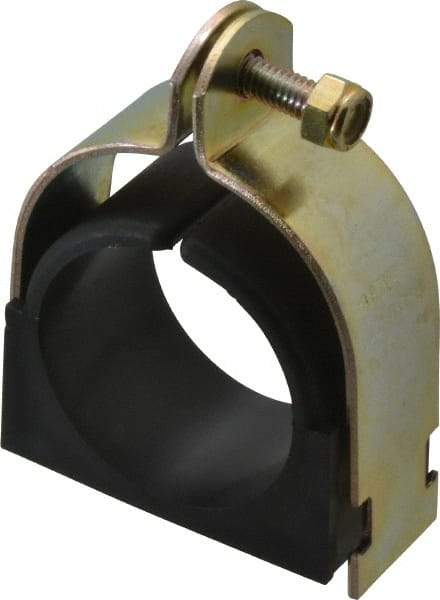 ZSI - 2" Pipe," Pipe Clamp with Cushion - Dichromate - Exact Tool & Supply