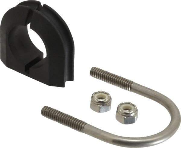 ZSI - 3/4" Pipe, Grade 316 Stainless Steel U Bolt Clamp with Cushion - 1/2" Panel Thickness - Exact Tool & Supply