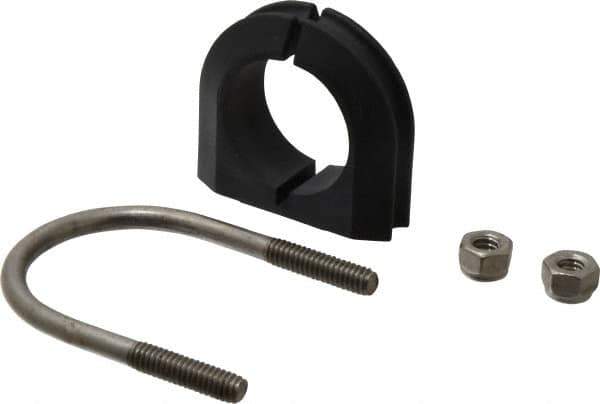 ZSI - 1" Pipe, Grade 316 Stainless Steel U Bolt Clamp with Cushion - 1/2" Panel Thickness - Exact Tool & Supply
