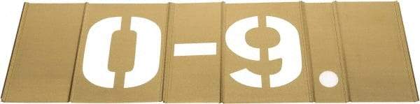 C.H. Hanson - 14 Piece, 5 Inch Character Size, Brass Stencil - Contains Figure Set - Exact Tool & Supply