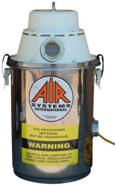 AIR Systems - 2 Gal, Stainless Steel Tank, Dry, Toxic Dust Vacuum Cleaner - 1.3 hp, 7.5 Amps - Exact Tool & Supply