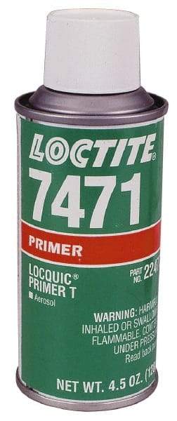 Loctite - 4.5 Fluid Ounce Aerosol, Amber, Liquid Primer - Series 7471, Hand Tool Removal - Exact Tool & Supply