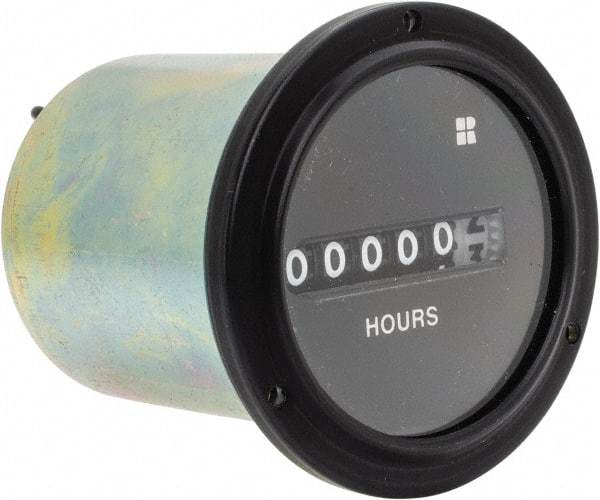 Trumeter - 6 Digit Wheel Display Hour Meter - No Reset - Exact Tool & Supply