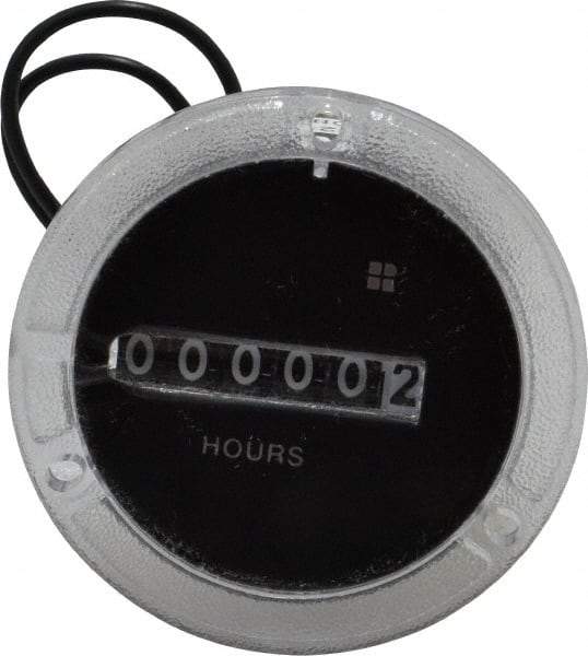 Trumeter - 6 Digit Wheel Display Hour Meter - No Reset - Exact Tool & Supply