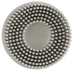 3M - 2" 120 Grit Ceramic Tapered Disc Brush - Fine Grade, Type R Quick Change Connector, 5/8" Trim Length - Exact Tool & Supply