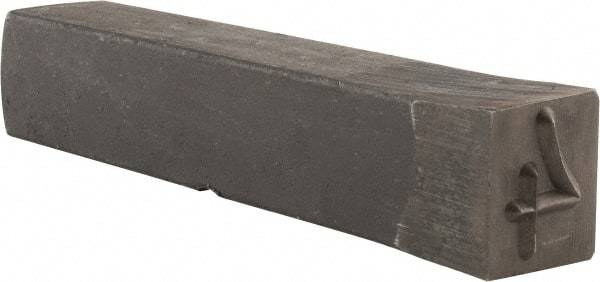 Made in USA - Number 4 Machine Made Individual Steel Stamp - 1/2" Character - Exact Tool & Supply