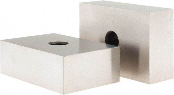 Value Collection - 0.0001 Squareness Per Inch, Hardened Steel, 1-2-3 Block with 1 Hole Setup Block - 0.0001 to 0.0007 Inch Overall Tolerance, 3/8 - 16 Inch Tapped Hole Size, 56-60 HRC Hardness, Sold As Matched Pair - Exact Tool & Supply