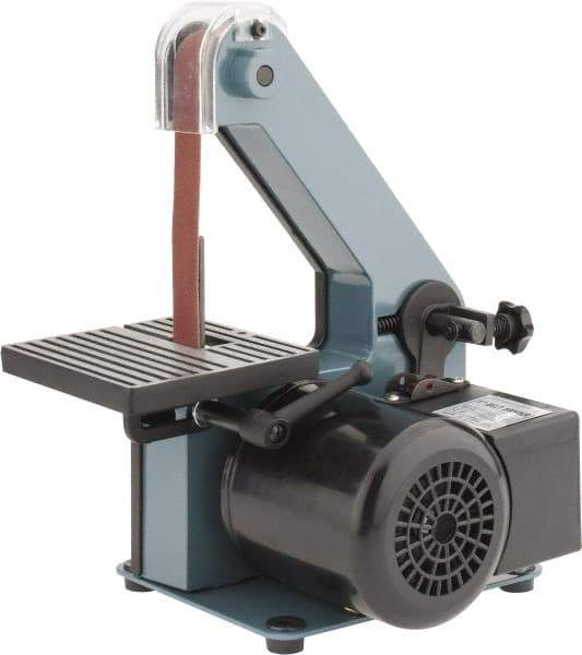 Enco - 30 Inch Long x 1 Inch Wide Belt Sanding Machine - 1/4 Hp, Single Phase - Exact Tool & Supply