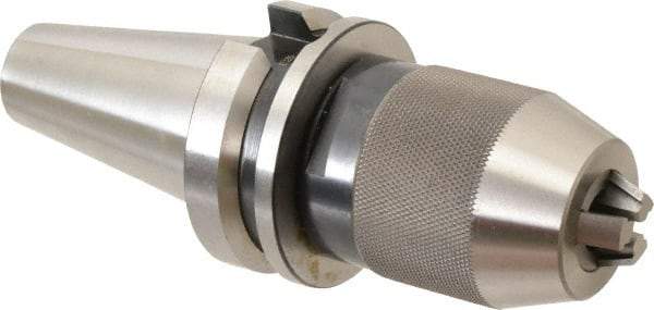 Albrecht - BT40, 1/32 to 1/2" Capacity, Steel Integral Shank Drill Chuck - Keyless, Taper Shank, 2" Sleeve Diam, 3-5/8" Open Length - Exact Tool & Supply