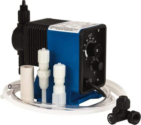 Pulsafeeder - 120/230 Volt, 150 psi, 0.25 GPH, Electronic Metering Pump - 9.6 Inch Long x 5 Inch Wide x 9.6 Inch High - Exact Tool & Supply