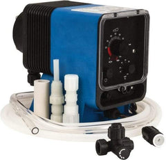 Pulsafeeder - 120/230 Volt, 100 psi, 5 GPH, Electronic Metering Pump - 10.2 Inch Long x 6.1 Inch Wide x 11.3 Inch High - Exact Tool & Supply