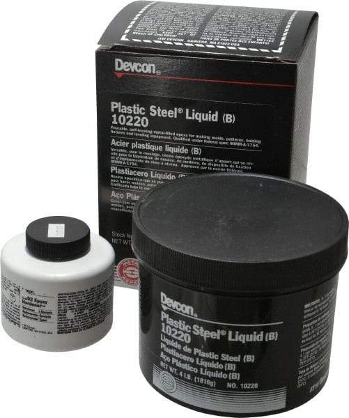 Devcon - 4 Lb Pail Two Part Epoxy - 45 min Working Time, Series Plastic Steel - Exact Tool & Supply