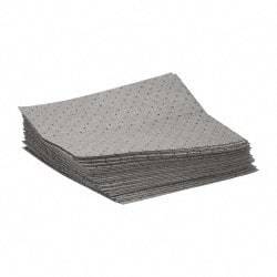 Brady SPC Sorbents - 26 Gal Capacity per Package, Universal Pad - 19" Long x 15" Wide, Gray, Polypropylene - Exact Tool & Supply