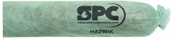Brady SPC Sorbents - 12 Gal, 12' Long, 3" Diam, Polypropylene Sock - Chemical & Hazmat, Green - Exact Tool & Supply