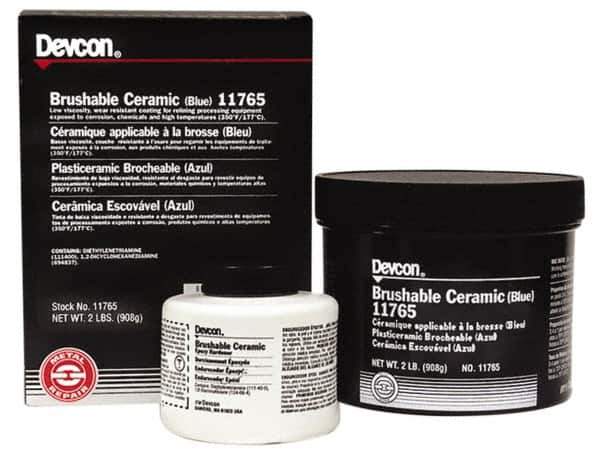 Devcon - 2 Lb Pail Two Part Epoxy - 40 min Working Time, 2,000 psi Shear Strength - Exact Tool & Supply