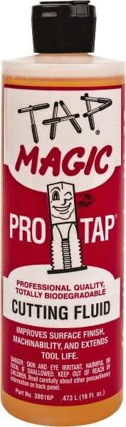Tap Magic - Tap Magic ProTap, 1 Pt Bottle Cutting & Tapping Fluid - Semisynthetic, For Boring, Broaching, Drilling, Engraving, Facing, Milling, Reaming, Sawing, Threading, Turning - Exact Tool & Supply