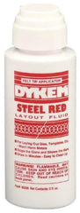 Dykem - Red Layout Fluid - 2 Ounce Felt Tip Applicator - Exact Tool & Supply