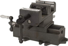Palmgren - 3" Jaw Opening Capacity x 1-3/8" Throat Depth, Horizontal Drill Press Vise - 3" Wide Jaw, Cross Slide Base, Standard Speed, 5-1/2" OAL x 5-5/8" Overall Height - Exact Tool & Supply