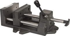Palmgren - 6" Jaw Opening Capacity x 1-7/8" Throat Depth, Horizontal Drill Press Vise - 6" Wide Jaw, Stationary Base, Standard Speed, 14-1/2" OAL x 4-5/16" Overall Height - Exact Tool & Supply