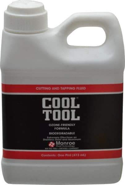 Monroe Fluid Technology - Cool Tool, 1 Pt Can Cutting & Tapping Fluid - Straight Oil, For Blanking, Boring, Broaching, Drilling, Hobbing, Milling, Reaming, Tapping, Turning - Exact Tool & Supply