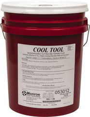 Monroe Fluid Technology - Cool Tool, 5 Gal Pail Cutting & Tapping Fluid - Straight Oil, For Blanking, Boring, Broaching, Drilling, Hobbing, Milling, Reaming, Tapping, Turning - Exact Tool & Supply