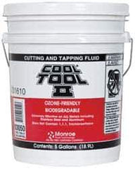 Monroe Fluid Technology - Cool Tool II, 5 Gal Pail Cutting & Tapping Fluid - Straight Oil, For Blanking, Boring, Broaching, Drilling, Hobbing, Milling, Reaming, Tapping, Turning - Exact Tool & Supply