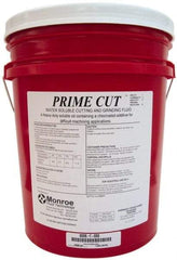 Monroe Fluid Technology - Prime Cut, 5 Gal Pail Cutting & Grinding Fluid - Water Soluble, For CNC Milling, Drilling, Tapping, Turning - Exact Tool & Supply