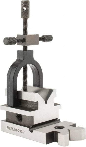 SPI - 1-5/16" Max Capacity, 90° Angle, Steel V-Block - 3-19/32" Long x 1-7/8" Wide x 1-7/8" High, Sold as Individual - Exact Tool & Supply