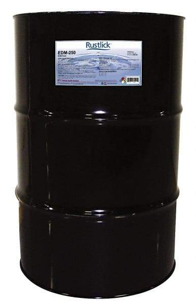 Rustlick - Rustlick EDM-250, 55 Gal Drum EDM/Dielectric Fluid - Straight Oil, For Electric Discharge Machining - Exact Tool & Supply