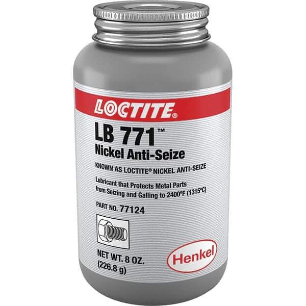 Loctite - 8 oz Can High Temperature Anti-Seize Lubricant - Nickel, -54 to 2,399°F, Silver Colored, Water Resistant - Exact Tool & Supply