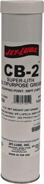 Jet-Lube - 14 oz Cartridge Lithium High Temperature Grease - Amber, High Temperature, 300°F Max Temp, NLGIG 2, - Exact Tool & Supply