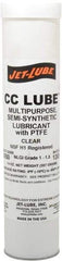 Jet-Lube - 14 oz Cartridge Synthetic General Purpose Grease - Clear, Food Grade, 400°F Max Temp, NLGIG 1-1/2, - Exact Tool & Supply