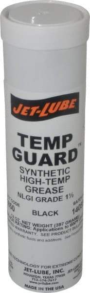 Jet-Lube - 14 oz Cartridge Graphite High Temperature Grease - Black, High/Low Temperature, 600°F Max Temp, NLGIG 1-1/2, - Exact Tool & Supply