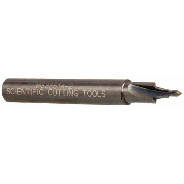 Scientific Cutting Tools - 5/16-24" Port, 0.3" Spotface Diam, 1/8" Tube Outside Diam, Plain Pilot, Straight Shank, Carbide Tipped Porting Tool - Exact Tool & Supply