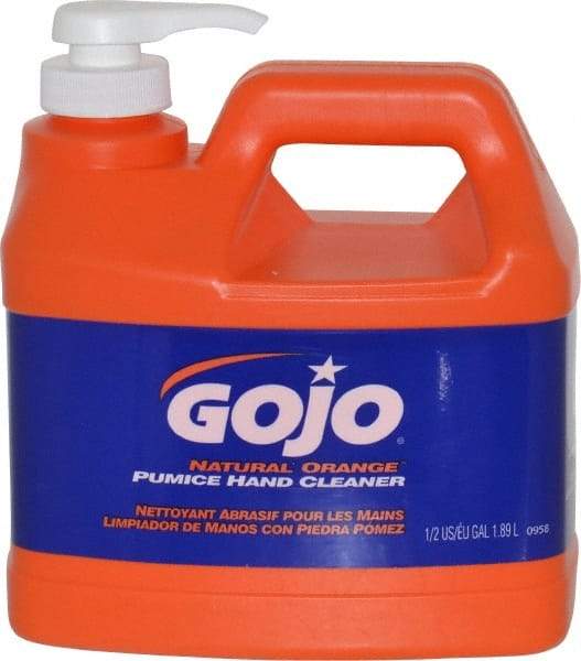 GOJO - 1/2 Gal Pump Bottle Liquid Hand Cleaner - General Duty, Orange Scent - Exact Tool & Supply