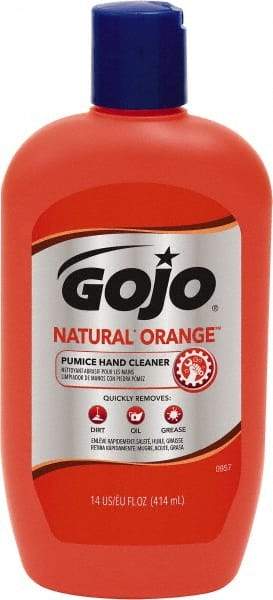 GOJO - 14 oz Squeeze Bottle Liquid Hand Cleaner - General Duty, Orange Scent, W/Pumice - Exact Tool & Supply