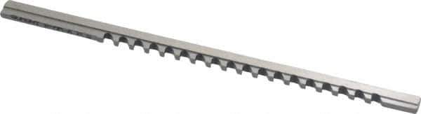 Dumont Minute Man - 2mm Keyway Width, Style A, Keyway Broach - High Speed Steel, Bright Finish, 1/8" Broach Body Width, 13/64" to 1-1/8" LOC, 5" OAL, 720 Lbs Pressure for Max LOC - Exact Tool & Supply