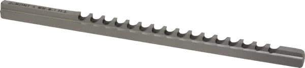 Dumont Minute Man - 4mm Keyway Width, Style B-1, Keyway Broach - High Speed Steel, Bright Finish, 1/4" Broach Body Width, 19/64" to 1-11/16" LOC, 6-3/4" OAL, 1,140 Lbs Pressure for Max LOC - Exact Tool & Supply