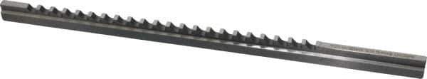Dumont Minute Man - 5mm Keyway Width, Style C, Keyway Broach - High Speed Steel, Bright Finish, 3/8" Broach Body Width, 25/64" to 2-1/2" LOC, 11-3/4" OAL, 1,470 Lbs Pressure for Max LOC - Exact Tool & Supply