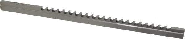 Dumont Minute Man - 6mm Keyway Width, Style C, Keyway Broach - High Speed Steel, Bright Finish, 3/8" Broach Body Width, 25/64" to 2-1/2" LOC, 11-3/4" OAL, 2,100 Lbs Pressure for Max LOC - Exact Tool & Supply