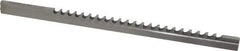 Dumont Minute Man - 6mm Keyway Width, Style C, Keyway Broach - High Speed Steel, Bright Finish, 3/8" Broach Body Width, 25/64" to 2-1/2" LOC, 11-3/4" OAL, 2,100 Lbs Pressure for Max LOC - Exact Tool & Supply