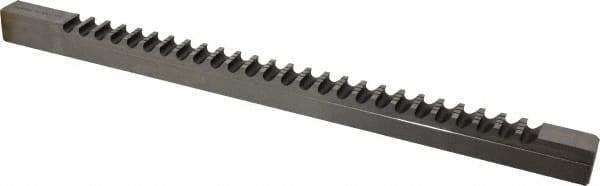 Dumont Minute Man - 24mm Keyway Width, Style F, Keyway Broach - High Speed Steel, Bright Finish, 1" Broach Body Width, 1" to 6" LOC, 20-1/4" OAL, 10,600 Lbs Pressure for Max LOC - Exact Tool & Supply