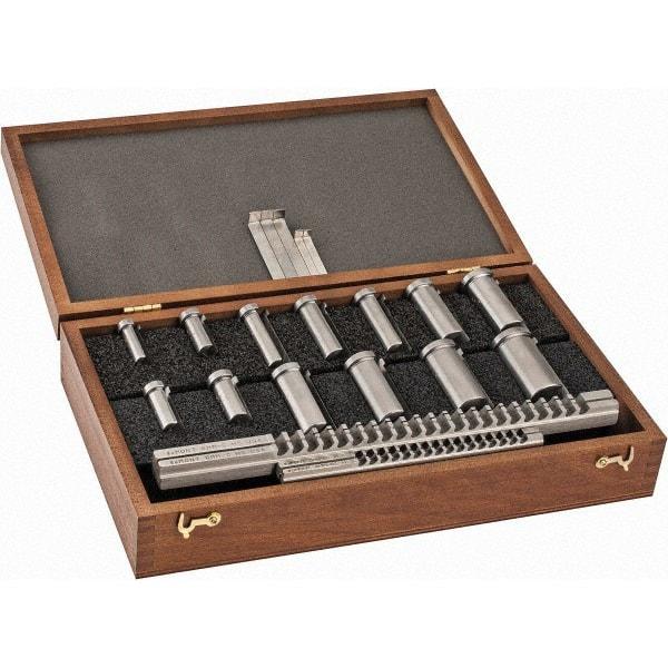 Dumont Minute Man - 17 Piece, 4 to 8mm Keyway Width, Style B-1 & C Keyway Broach Set - Bright Finish High Speed Steel Broach, Collared Bushing, 12 to 30mm Bushing Diam - Exact Tool & Supply