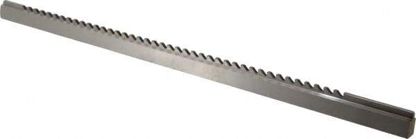 Dumont Minute Man - 1/8" Keyway Width, Style C, One-Pass Keyway Broach - Bright Finish, 3/8" Broach Body Width, 19/64" to 2" LOC, 14-1/8" OAL, 900 Lbs Pressure for Max LOC - Exact Tool & Supply