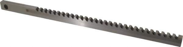 Dumont Minute Man - 9/16" Keyway Width, Style AF, Keyseating Broach - Bright Finish, 9/16" Broach Body Width, 20" OAL - Exact Tool & Supply