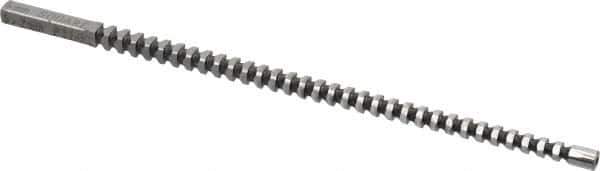 Dumont Minute Man - 5mm x 6-1/2" Overall Length, 0.2047" Pilot Hole Diam, Square Broach - 0.1968 to 0.1973" Tolerance, 0.2765 to 0.278" Across Corners, 5.2mm Drill, 5/32" Pitch, 1/4 to 1/2" LOC, 800 Lbs. Pressure for Max LOC - Exact Tool & Supply