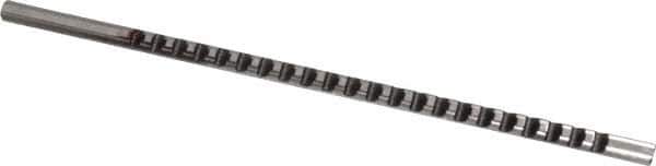 Dumont Minute Man - 1/16" Keyway Width, Production Keyway Broach - Bright Finish, 3/16" Broach Body Width, 13/64" to 1" LOC, 5-5/8" OAL, 390 Lbs Pressure for Max LOC - Exact Tool & Supply